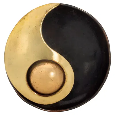 Pre-owned Art Smith Copper And Brass Brooch, Circa 1950, Modernist Design, Usa In Multi