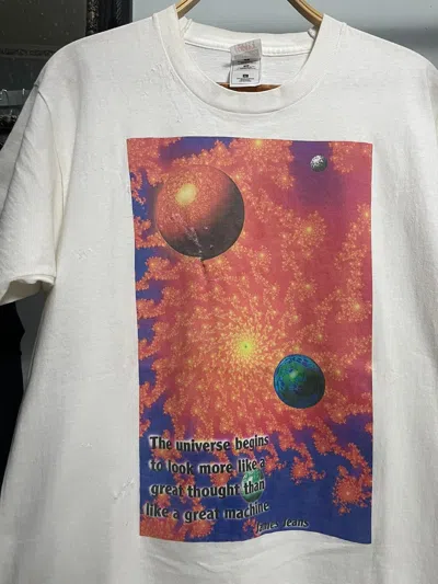 Pre-owned Art X Psyche Delic Best Offer Vintage Fractals James Jeans Art T-shirt Size L In White