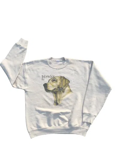 Pre-owned Art X Vintage Labrador Dog By Laura Rogers Graphic Sweatshirt In Beige
