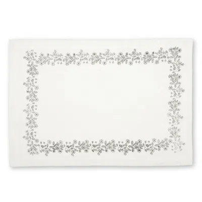 Art-chives Rose Bush Placemat, Set Of 4 In White