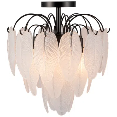 Artcraft Alessia 13 1/2" Wide Black Ceiling Light