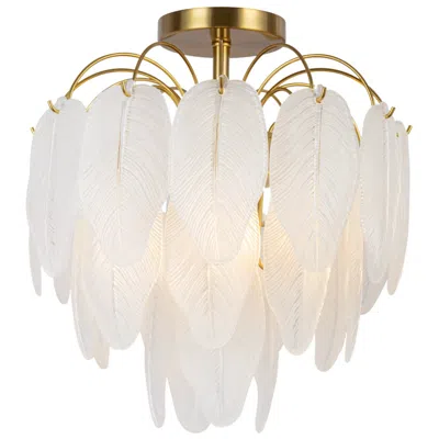 Artcraft Alessia 13 1/2" Wide Brushed Brass 4-light Ceiling Light