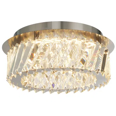 Artcraft Alya 12" Wide Polished Nickel Flush-mount