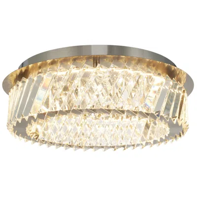 Artcraft Alya 16" Wide Polished Nickel Flush-mount