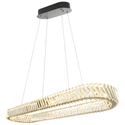 Artcraft Alya 47" Wide Polished Nickel Pendant In Gold