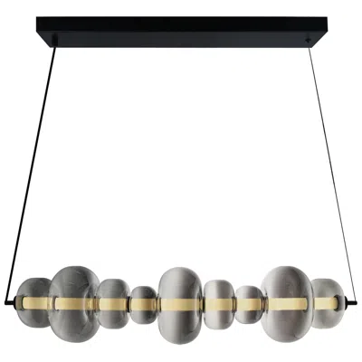 Artcraft Astra 29 1/4"w Black Smoke Glass Led Island Pendant