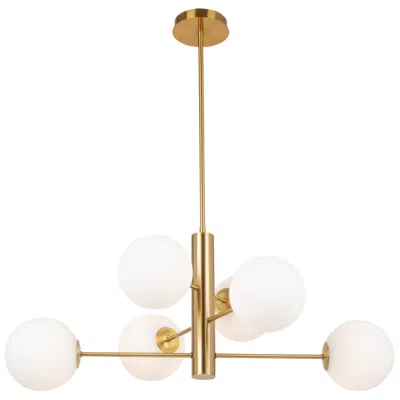 Artcraft Aurelia 10.5" Wide 6.light Brass Chandelier