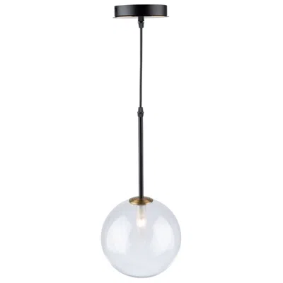 Artcraft Aurelia 1-light Pendant Matte Black & Brass In White