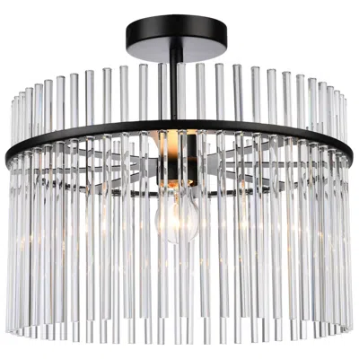 Artcraft Ava 15 3/4" Wide Black Ceiling Light