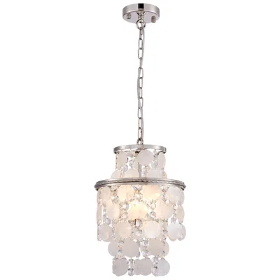 Artcraft Avara 11" Wide 2-light Polished Nickel Pendant