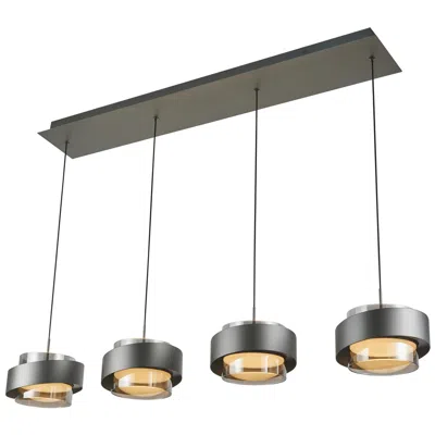 Artcraft Axis 45.5" Wide 4-light Graphite Pendant In Gray