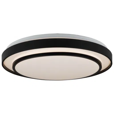 Artcraft Aziza 19" Wide Black Finish Modern Disc Led Ceiling Light