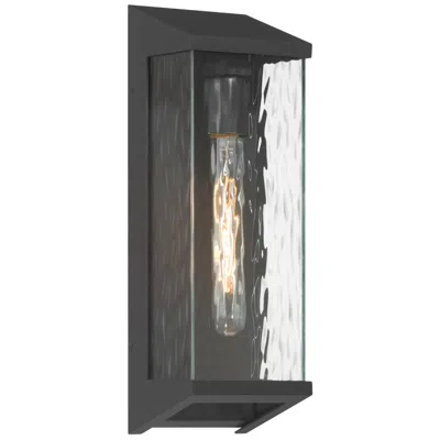 Artcraft Azure Bay 15" High Black Outdoor Wall Sconce