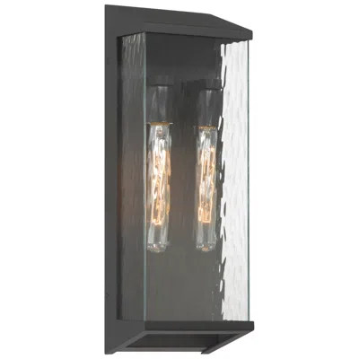 Artcraft Azure Bay 19" High 2-light Black Outdoor Wall Sconce