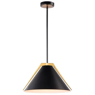 Artcraft Baltic 15" Wide Black Pendant With Black Iron Shade