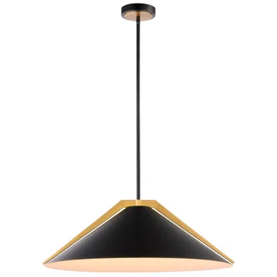 Artcraft Baltic 24" Wide 3-light Black Pendant With Black Iron Shade