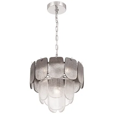 Artcraft Bianca 15 3/4"w Nickel And Smoke Glass Chandelier
