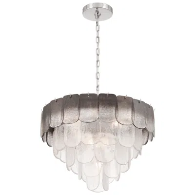 Artcraft Bianca 24 3/4"w Nickel And Smoke Glass Chandelier