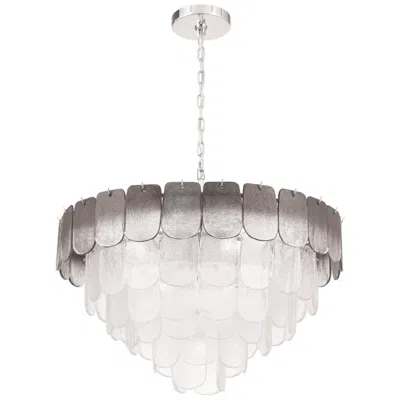 Artcraft Bianca 32 1/4"w Nickel And Smoke Glass Chandelier