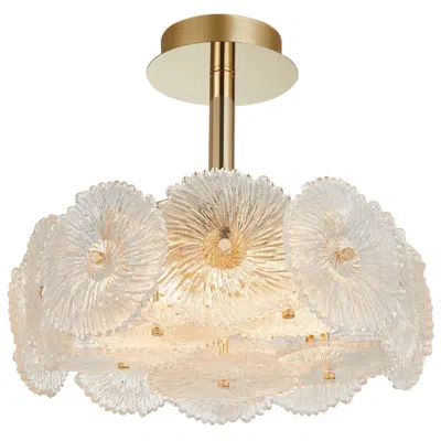 Artcraft Bloom 15 3/4" Wide Brass Art Shade Ceiling Light