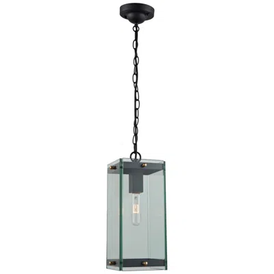 Artcraft Bradgate 16" High Matte Black Outdoor Hanging Light