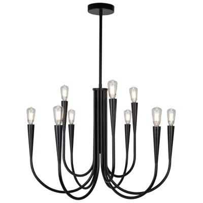 Artcraft Bronte 25.25" Wide 9-light Black Chandelier