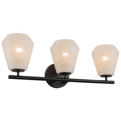 Artcraft Brooke 22 1/2" Wide Black 3-light Vanity Bath Light