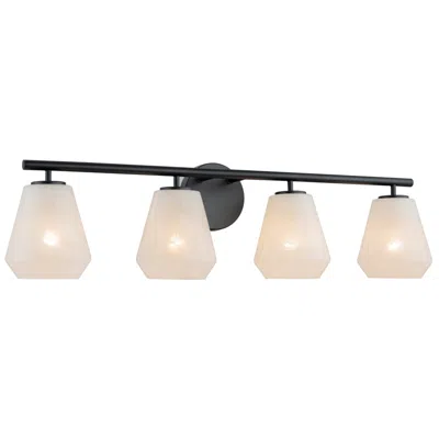 Artcraft Brooke 31 1/4" Wide Black 4-light Vanity Bath Light