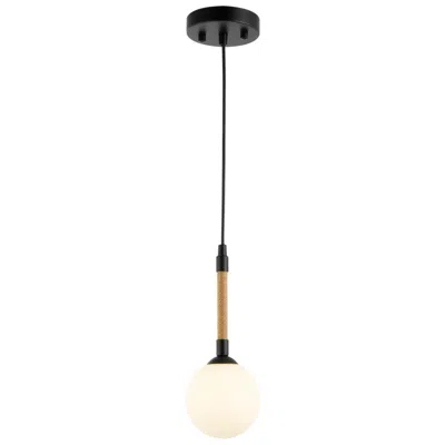 Artcraft Capilano 5.9" Wide Black Pendant With Clear Glass Shade