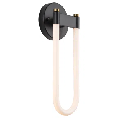 Artcraft Cascata 17.25" High Black And Brushed Brass Wall Sconce