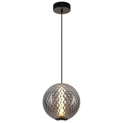 Artcraft Celeste 11 3/4"w Gunmetal Led Mini Pendant With Smoke Shade