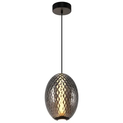 Artcraft Celeste 9 3/4" Wide Gunmetal Led Mini Pendant W/ Smoke Shade