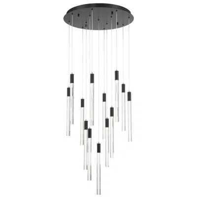Artcraft Celine 23 1/2" Wide Black Led Multi-light Pendant