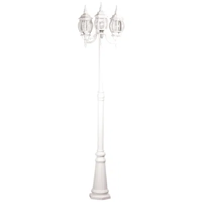 Artcraft Classico 3-light White Cast Aluminum Outdoor Post Light