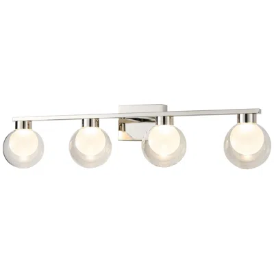 Artcraft Colton 33"w Polished Nickel 4-light Led Bath Light