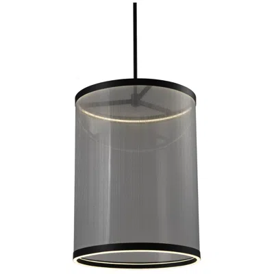 Artcraft Cora 17 3/4" Wide Black Led Cylinder Pendant Light