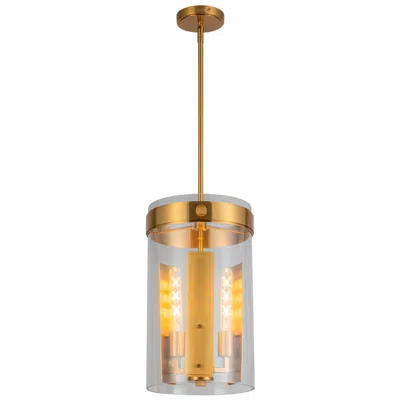 Artcraft Dahlia 10 1/4"w Brushed Brass 3-light Mini Pendant