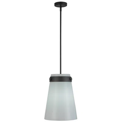 Artcraft Dahlia 12" Wide Black Mini Pendant