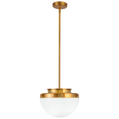 Artcraft Dahlia 12" Wide Brushed Brass Dome Mini Pendant