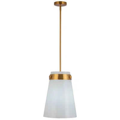 Artcraft Dahlia 12" Wide Brushed Brass Mini Pendant