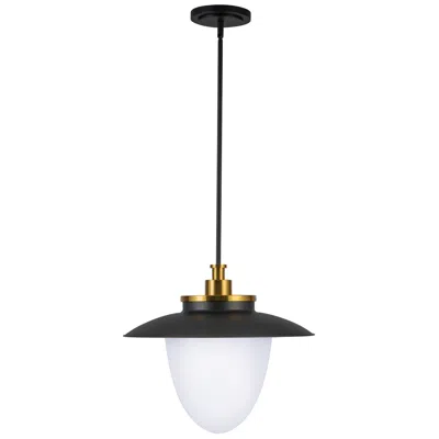 Artcraft Dahlia 20" Wide Black And Brass Pendant Light