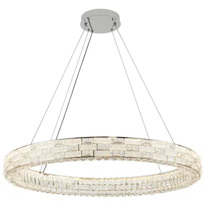 Artcraft Elegance 39 1/2" Wide Polished Nickel Crystal Led Chandelier In Neutral