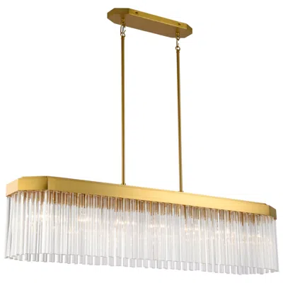 Artcraft Emma 48" Wide Brushed Brass Island Pendant