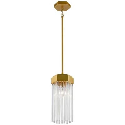 Artcraft Emma 7" Wide Brushed Brass Mini Pendant