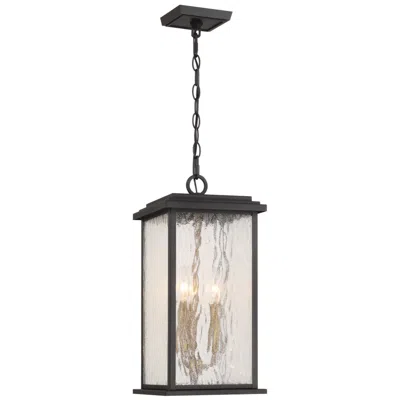 Artcraft Estate 18" High Black 3-light Outdoor Hanging Light