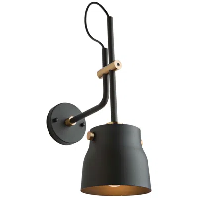 Artcraft Euro Industrial 19" High Matte Black Wall Sconce
