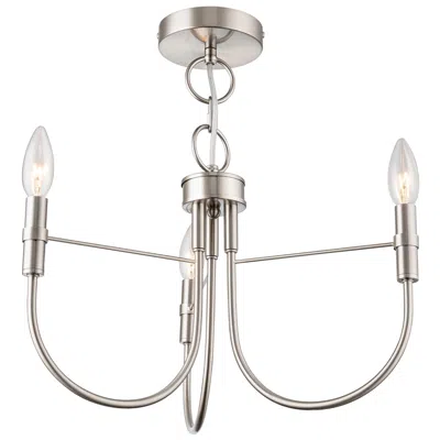 Artcraft Foundry 18" Wide 3-light Brushed Nickel Pendant