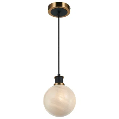 Artcraft Gem 6" Wide Black Pendant With Clear Glass Shade
