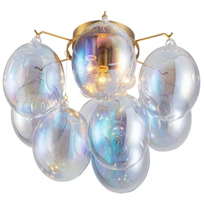 Artcraft Globo 15 3/4" Wide Brass Ceiling Light