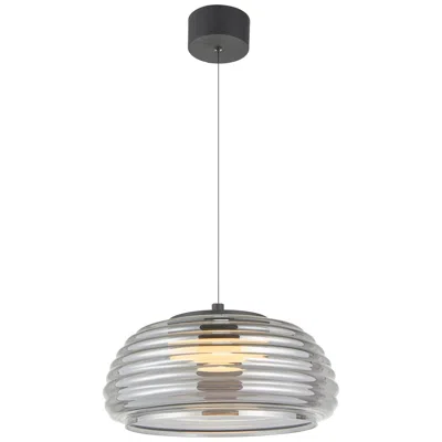 Artcraft Haze 16" Wide Black, Smoke Pendant In Multi